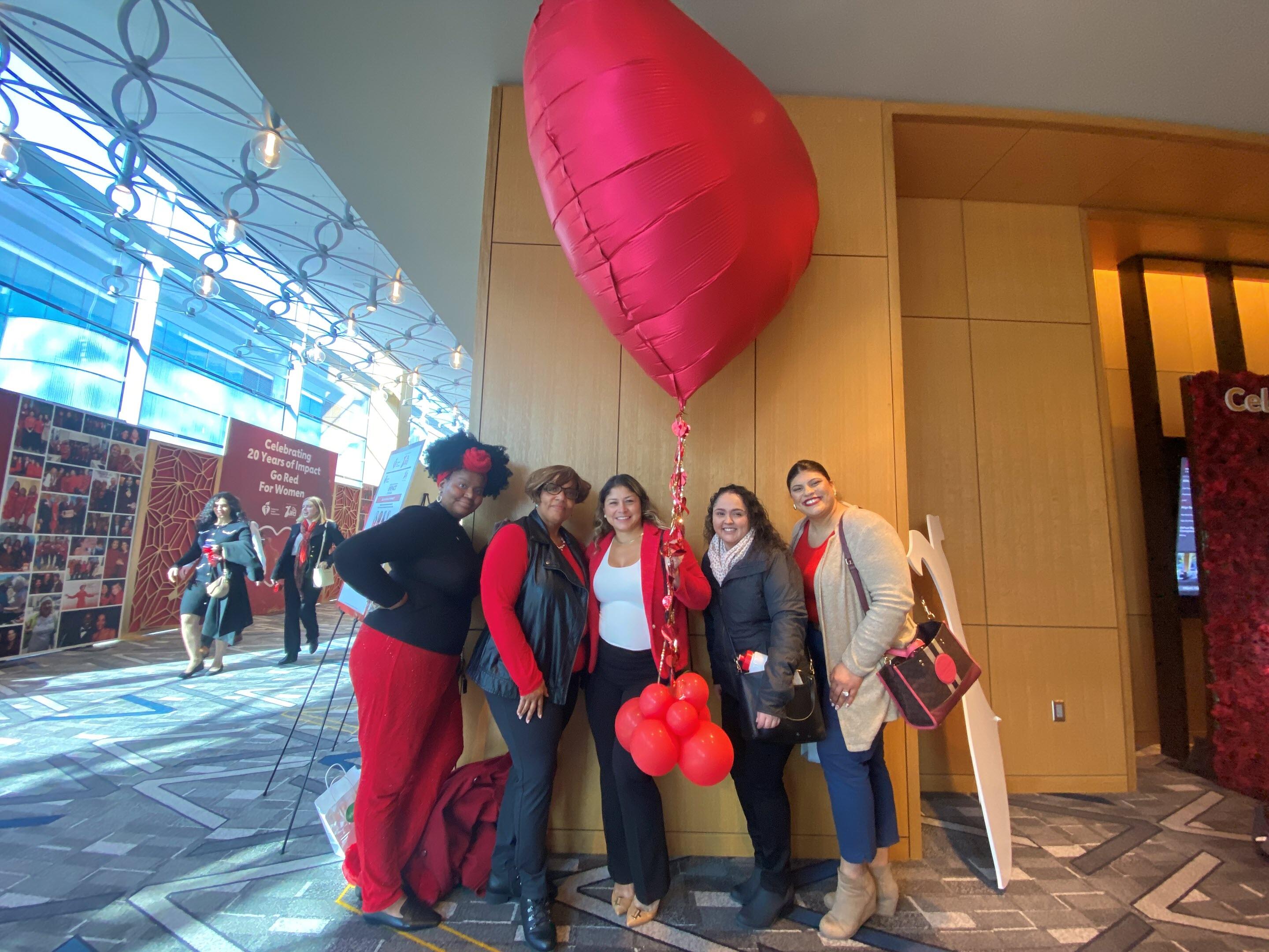 Vertex employees wear red to support donations to the American Heart Association.